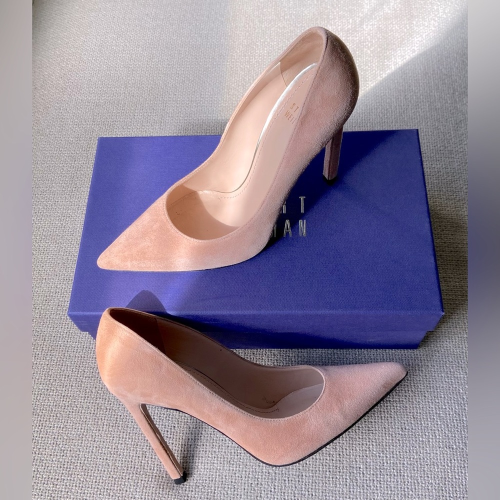 Stuart Weitzman | ‘Queen’ Pump in Dusty Pink Suede (Sz. 7)